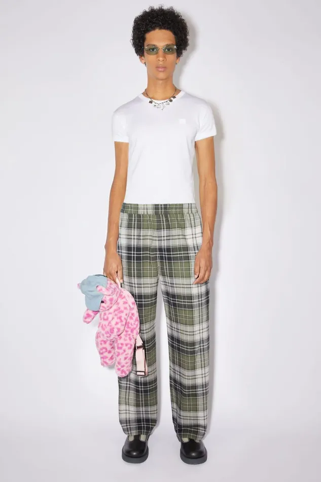Women Crew Neck Tshirt 8211 Fitted Fit Optic White Acne Studios Tshirts