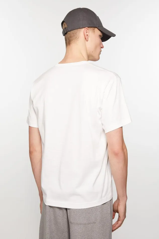 Women Crew Neck Tshirt Regular Fit Optic White Acne Studios Tshirts