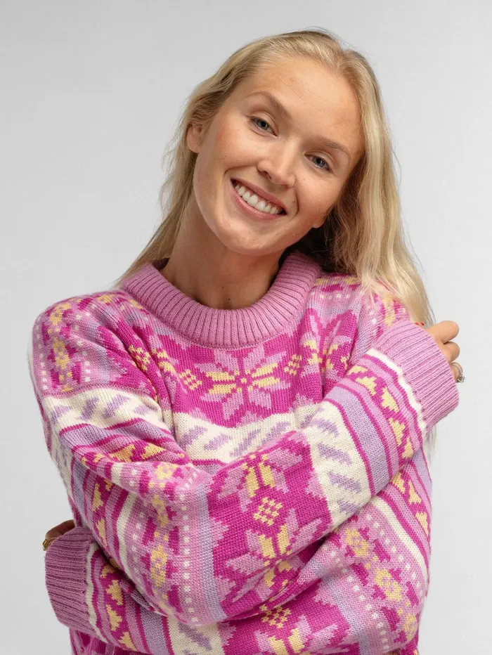 Women Dale Of Norway Round Neck Ingrid Sweater