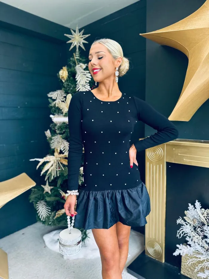Women Day Dress Canella Lane Dervla Detailed Mini Dress Black