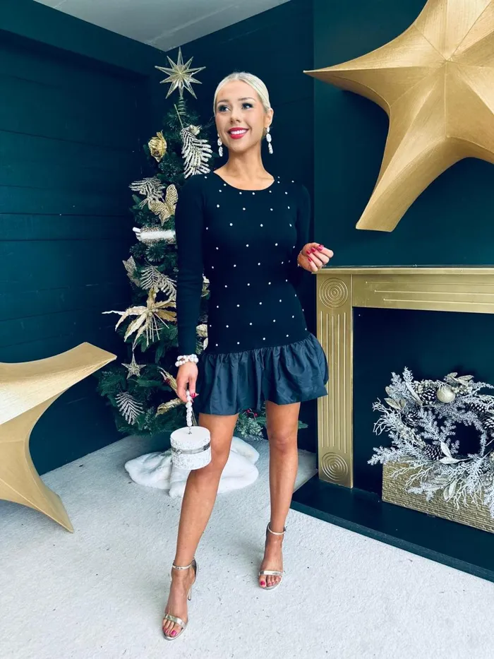 Women Day Dress Canella Lane Dervla Detailed Mini Dress Black