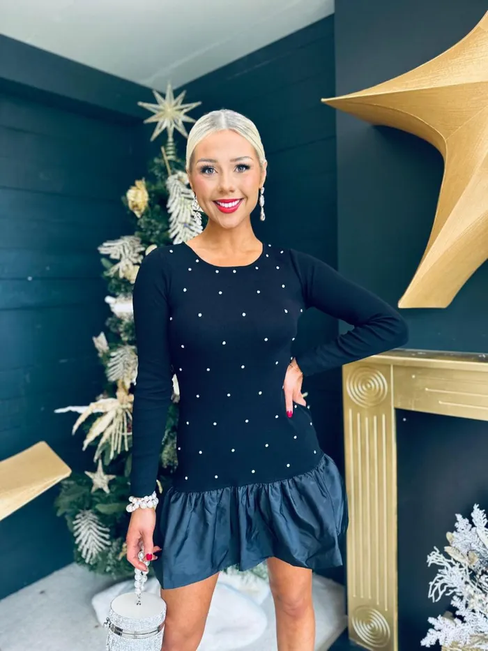 Women Day Dress Canella Lane Dervla Detailed Mini Dress Black