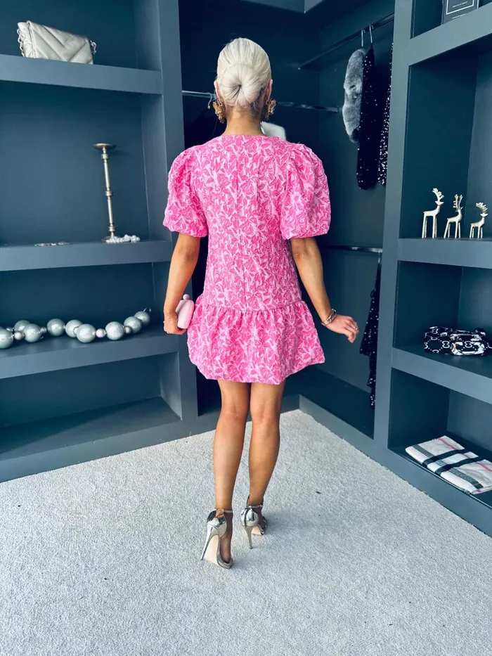 Women Day Dress Canella Lane Finn Detailed Mini Dress Pink Pre Order 17 Jan