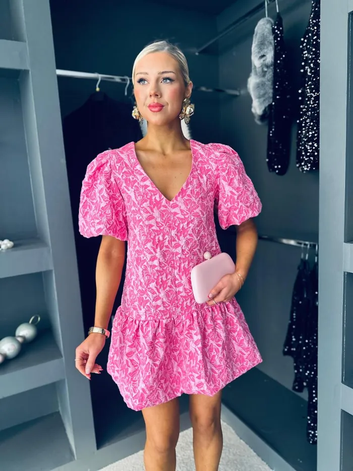 Women Day Dress Canella Lane Finn Detailed Mini Dress Pink Pre Order 17 Jan