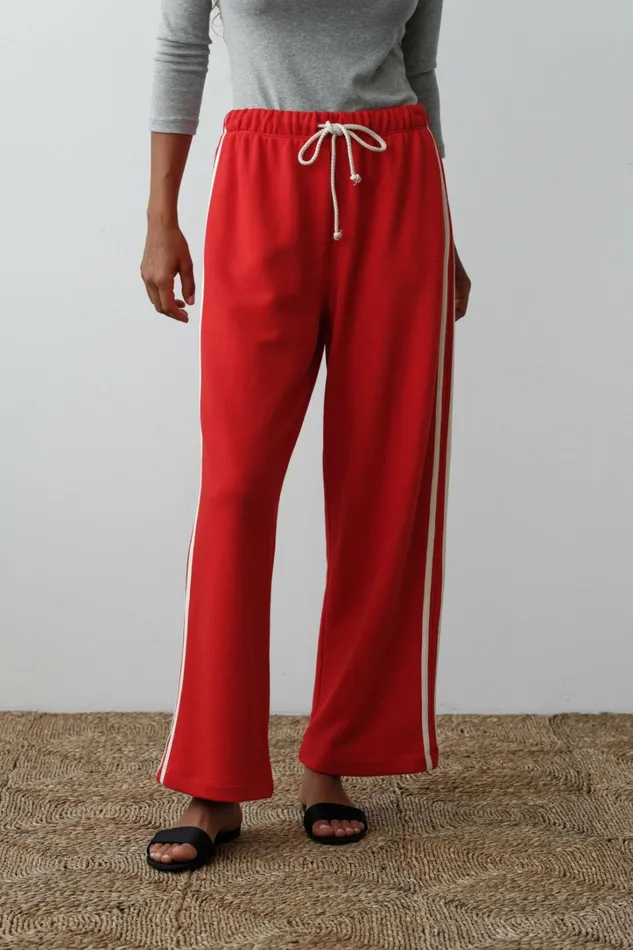 Women DONNI Bottoms The EcoTerry Stripe Crop Pant Women DONNI Bottoms The EcoTerry Stripe Crop Pant
