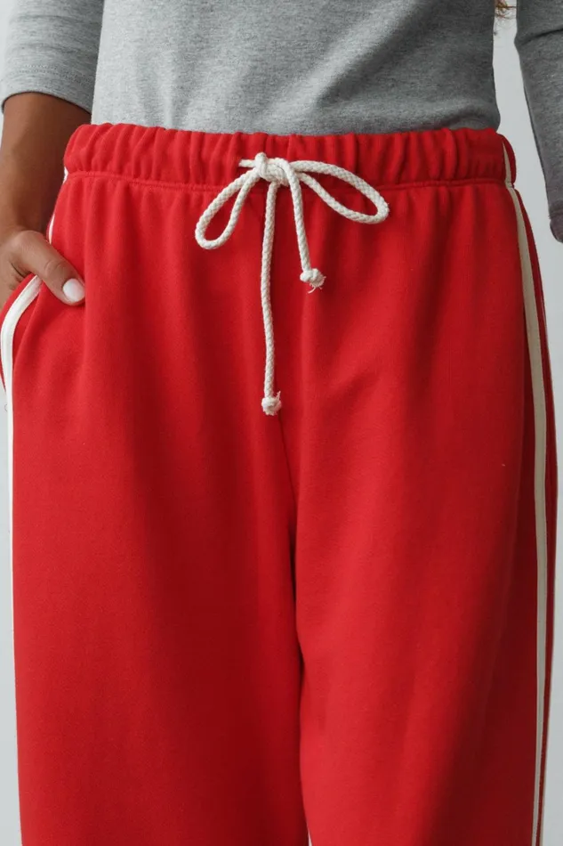 Women DONNI Bottoms The EcoTerry Stripe Crop Pant Women DONNI Bottoms The EcoTerry Stripe Crop Pant