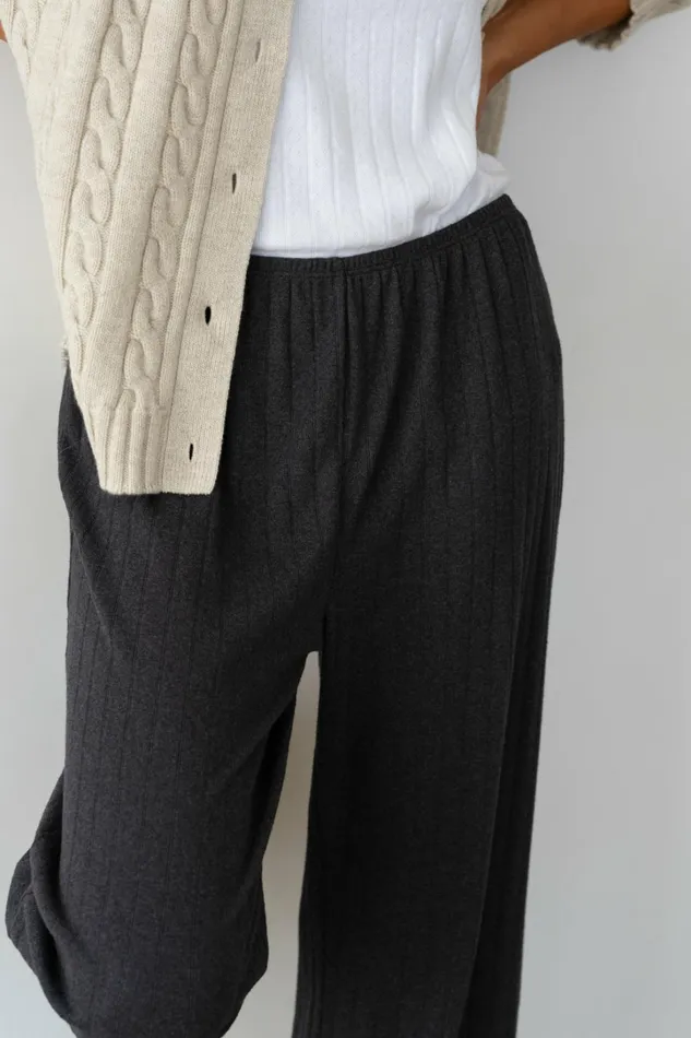 Women DONNI Bottoms The Pointelle Simple Crop Pant
