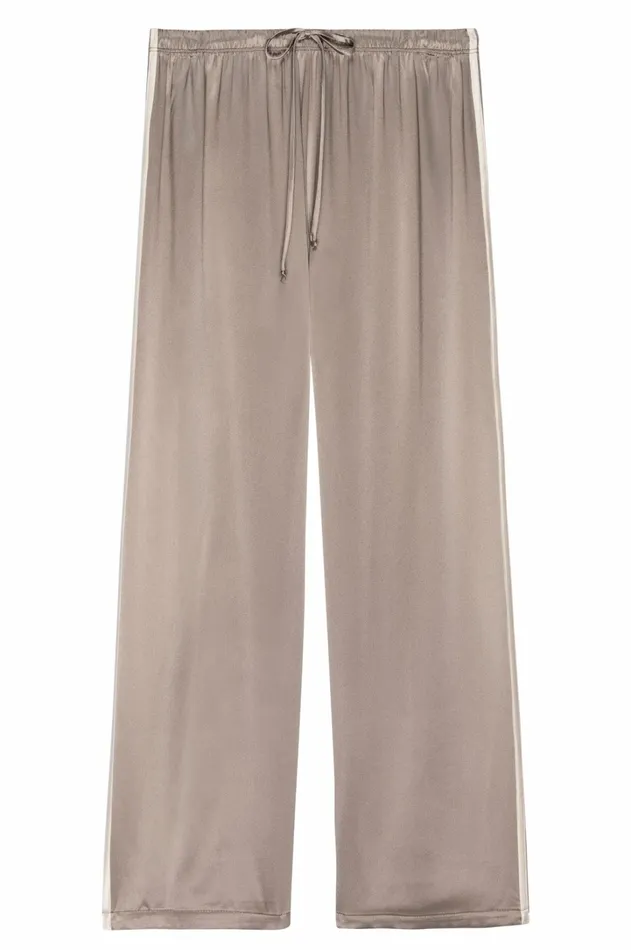 Women DONNI Bottoms The Silk Stripe Crop Pant