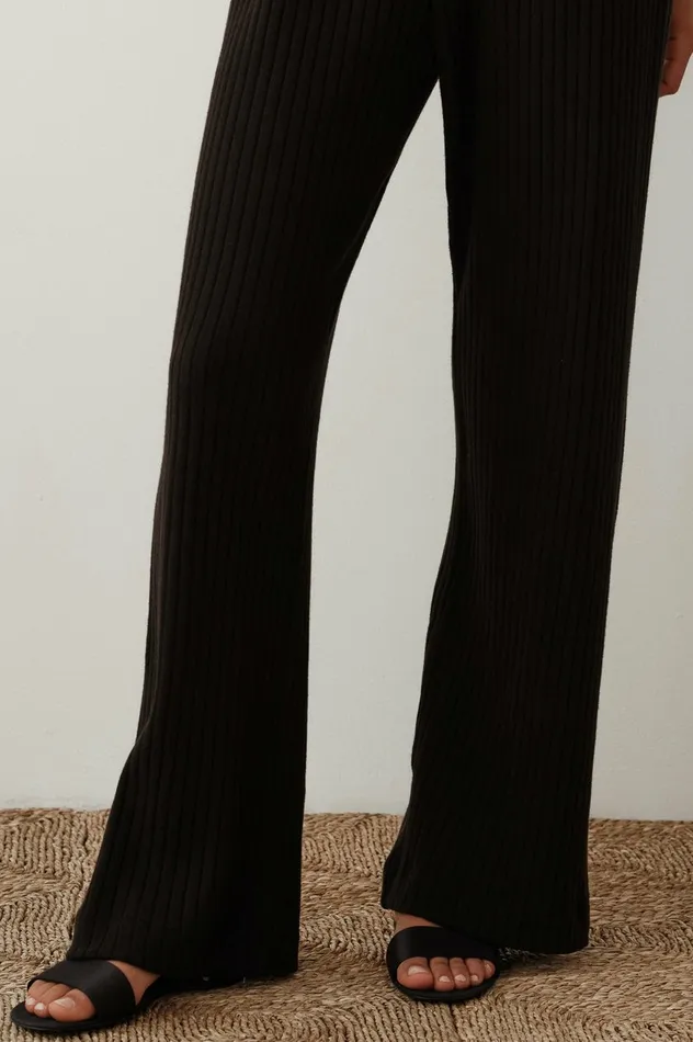 Women DONNI Bottoms The Sweater Rib Simple Pant