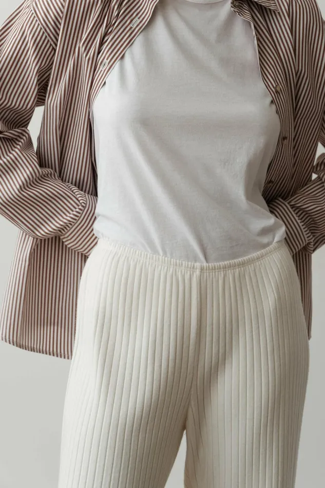Women DONNI Bottoms The Sweater Rib Simple Pant