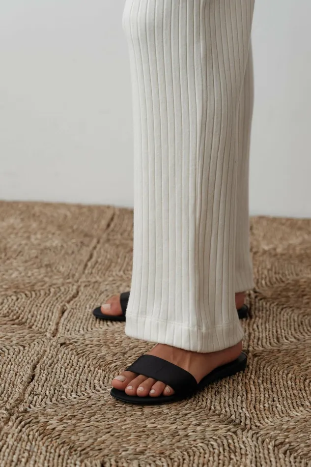 Women DONNI Bottoms The Sweater Rib Simple Pant