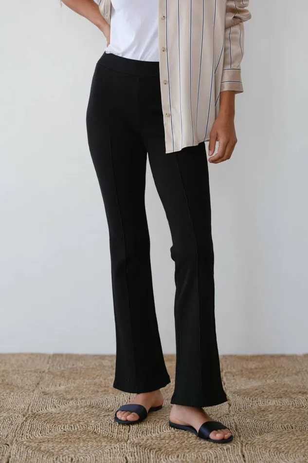Women DONNI Bottoms The Tall Rib Kick Flare