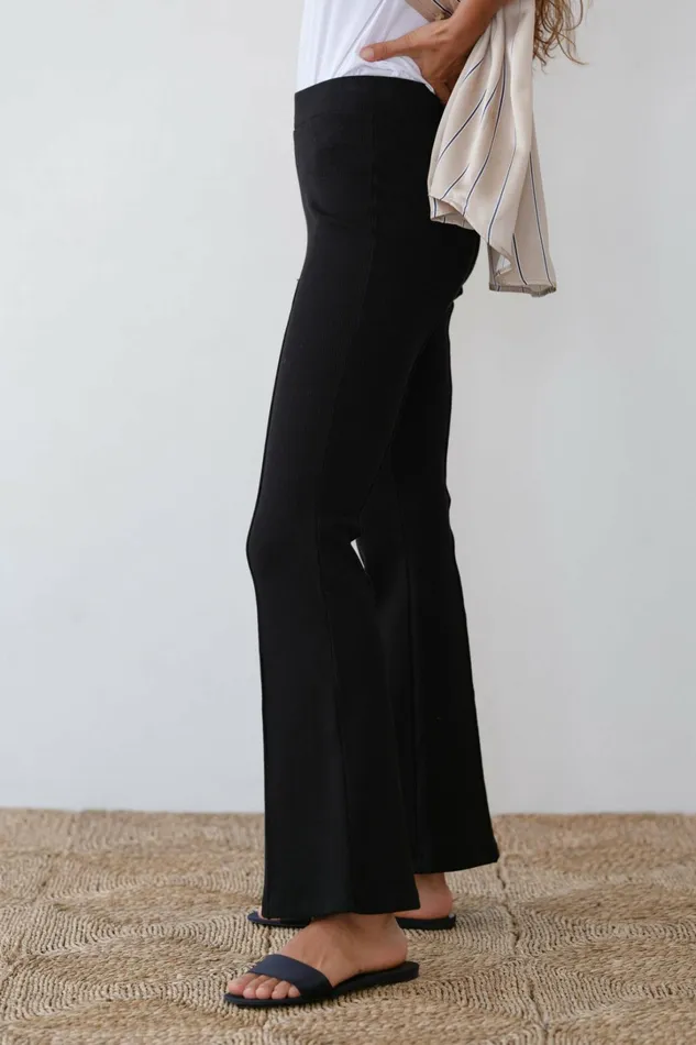 Women DONNI Bottoms The Tall Rib Kick Flare
