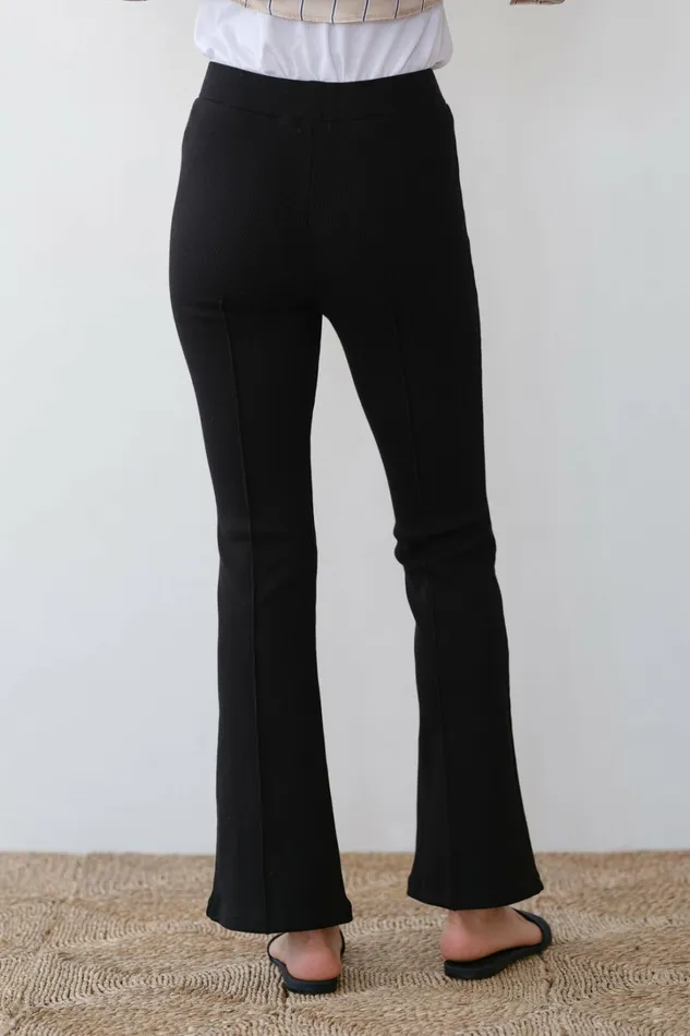 Women DONNI Bottoms The Tall Rib Kick Flare