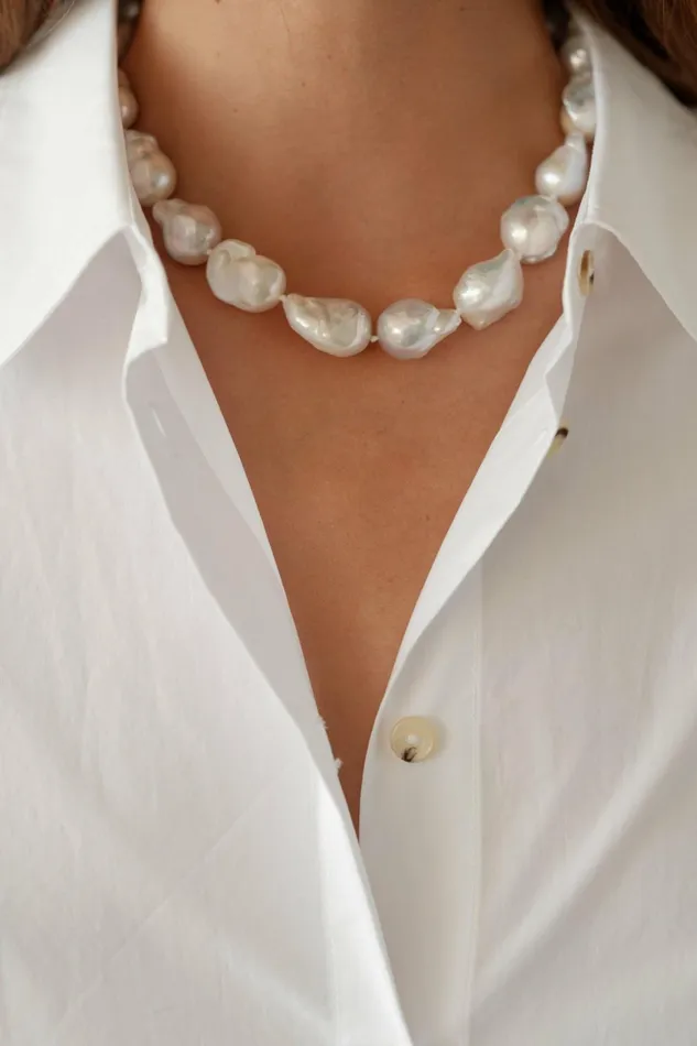Women DONNI Jewelry The June White Pearl Choker