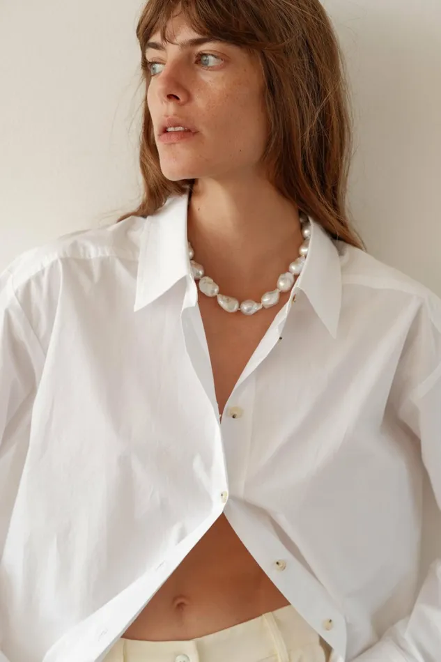 Women DONNI Jewelry The June White Pearl Choker