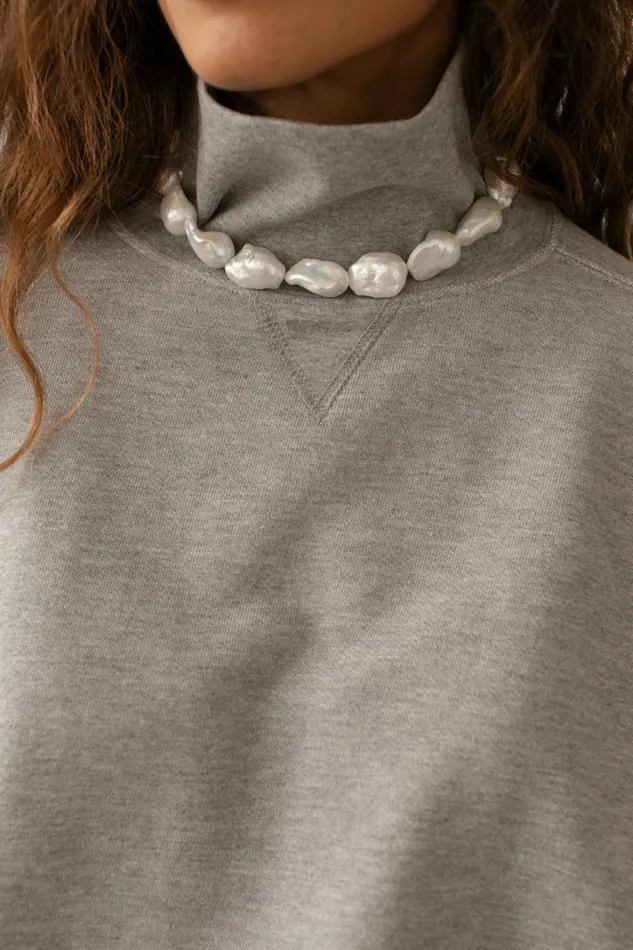 Women DONNI Tops The EcoTerry Funnel Neck