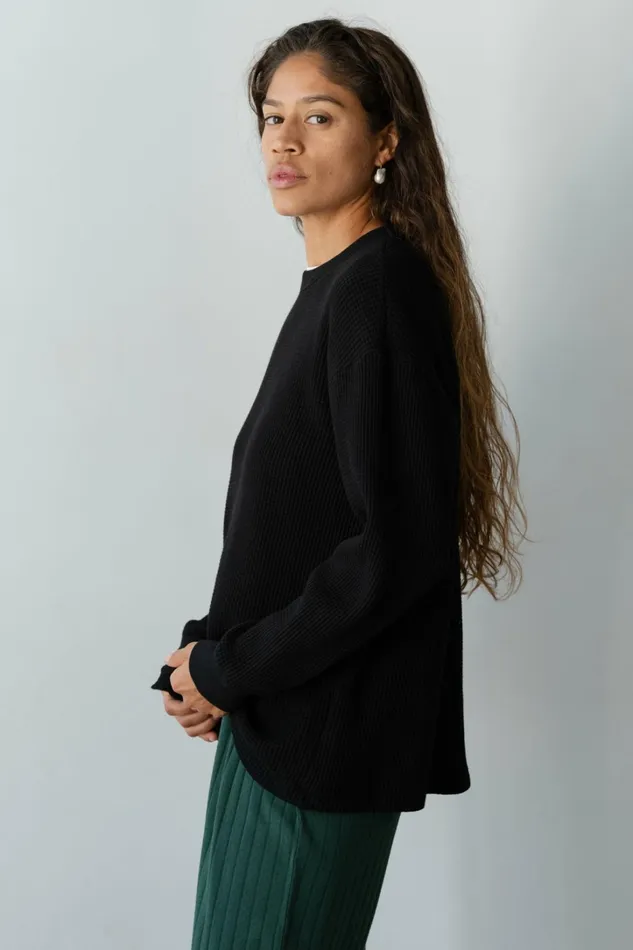 Women DONNI Tops The Thermal Crewneck