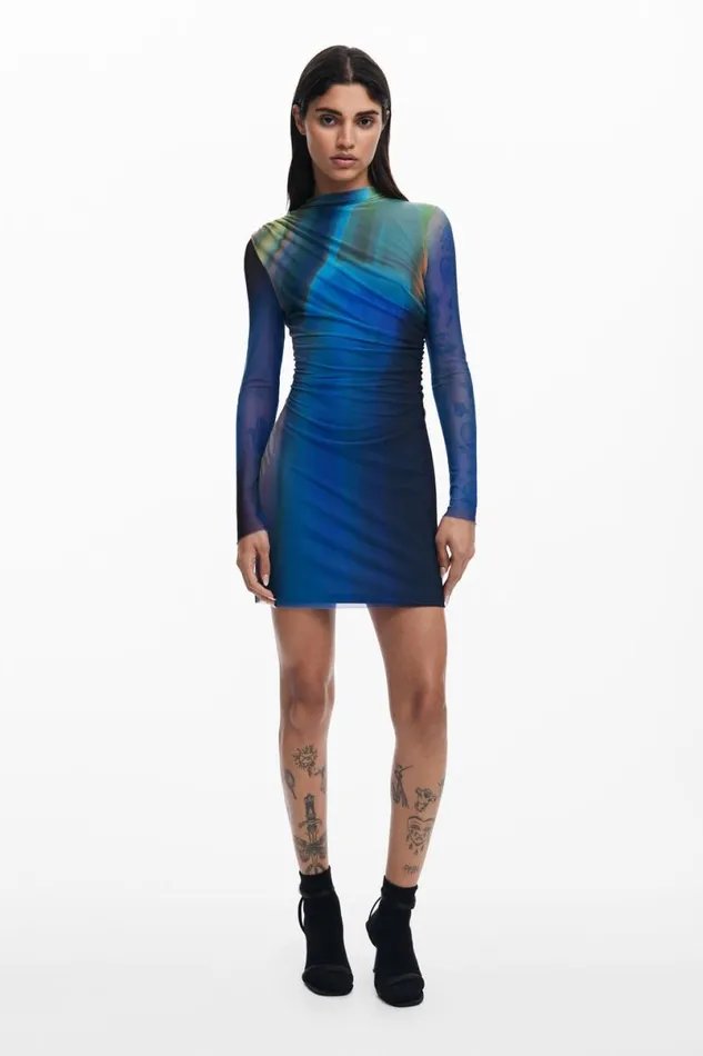 Women Dresses And Jumpsuits Desigual Draped Tulle Dress