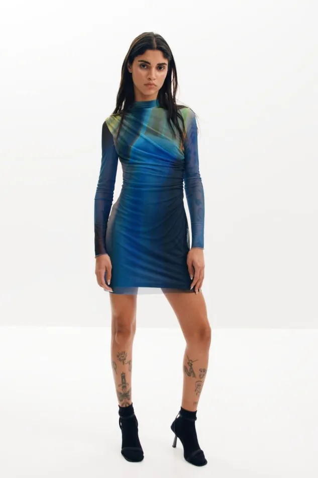 Women Dresses And Jumpsuits Desigual Draped Tulle Dress
