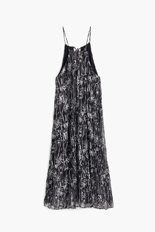Women Dresses And Jumpsuits Desigual Halter Dress With Floral Illustrations