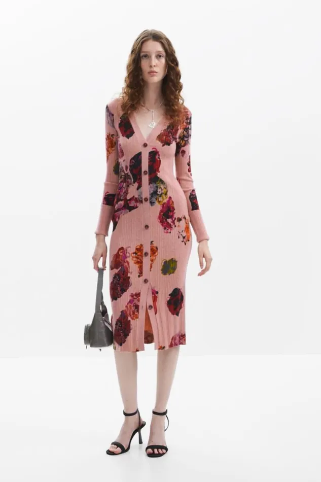 Women Dresses And Jumpsuits Desigual Midi Knit Dress M Christian Lacroix