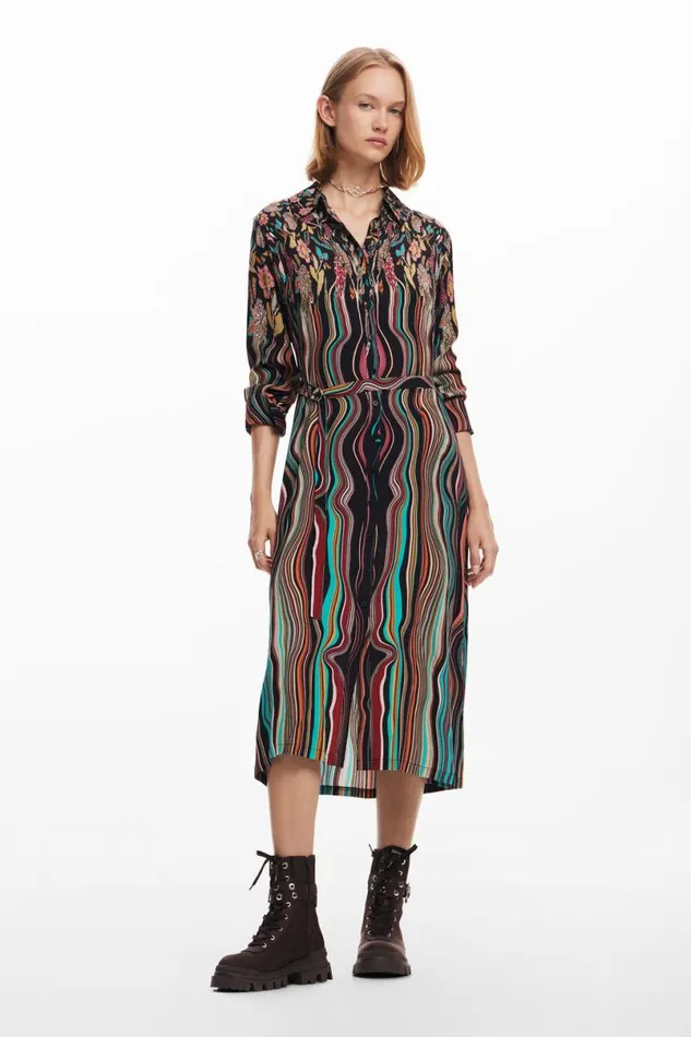Women Dresses And Jumpsuits Desigual Midi Shirt Dress