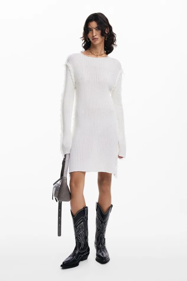 Women Dresses And Jumpsuits Desigual Ribbed Knit Dress