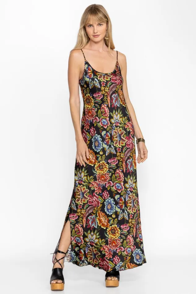 Women Dresses Johnny Was GIGIANNA SLIP DRESS Antiqua Flower Print