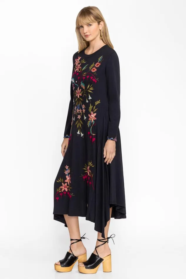 Women Dresses Johnny Was HANDKERCHIEF KNIT DRESS Black