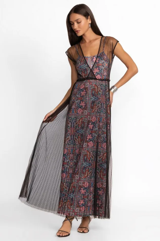 Women Dresses Johnny Was JUSTINA PLEATED MAXI DRESS Tallula
