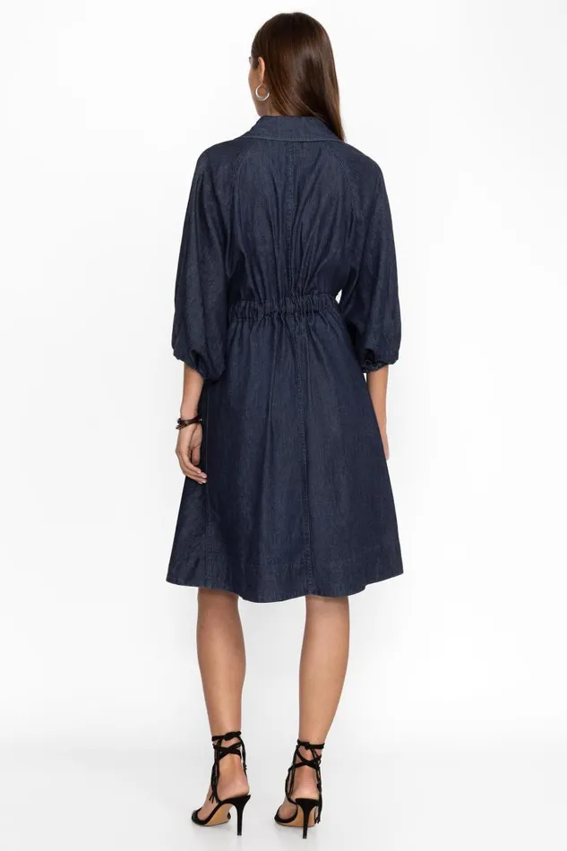 Women Dresses Johnny Was MONTAIGNE DENIM DRESS Medium Blue Wash Women Dresses Johnny Was MONTAIGNE DENIM DRESS Medium Blue Wash