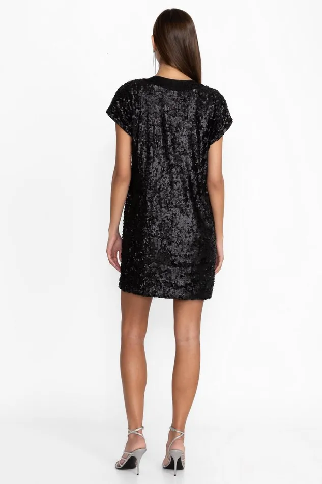 Women Dresses Johnny Was RENA SEQUIN DRESS Black Sequin Women Dresses Johnny Was RENA SEQUIN DRESS Black Sequin