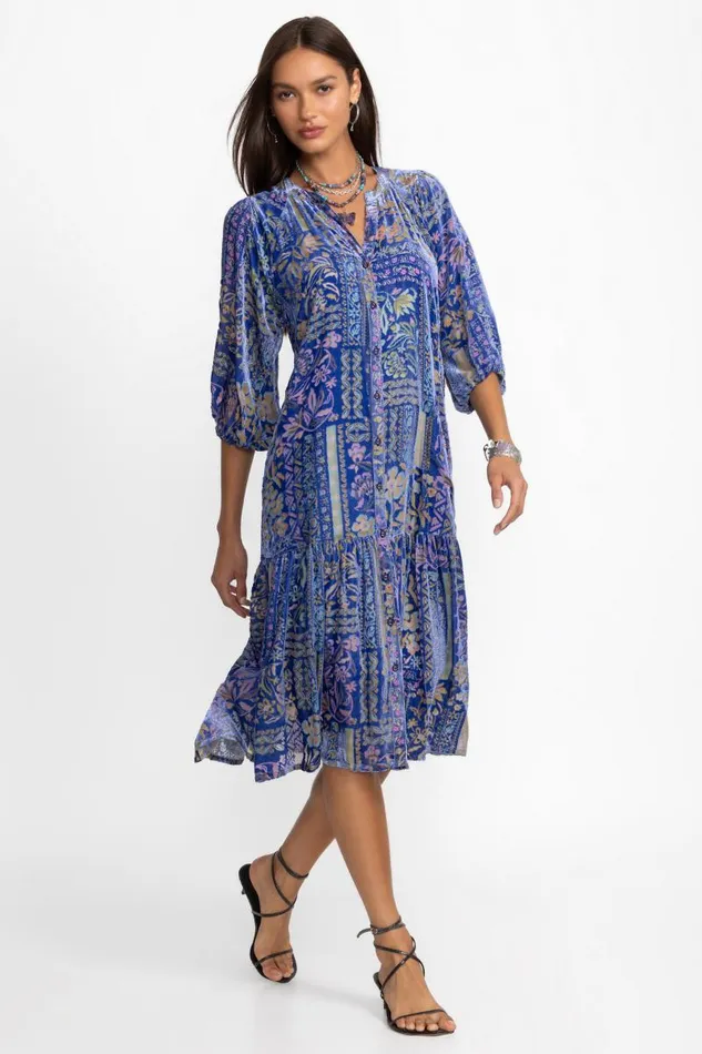Women Dresses Johnny Was YOKA BURNOUT DRESS Persephone