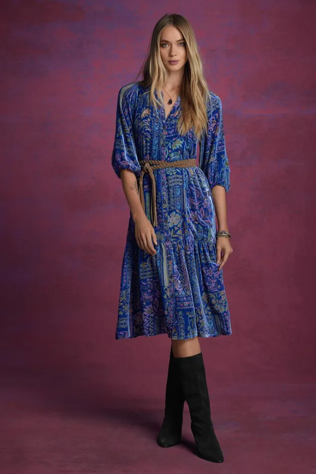 Women Dresses Johnny Was YOKA BURNOUT DRESS Persephone Women Dresses Johnny Was YOKA BURNOUT DRESS Persephone