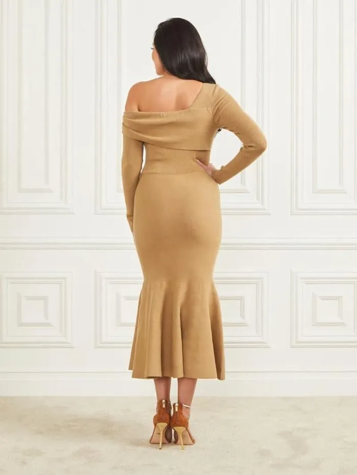 Women Dresses Marciano Dinah Fit and Flare Dress Macchiato Multi Women Dresses Marciano Dinah Fit and Flare Dress Macchiato Multi