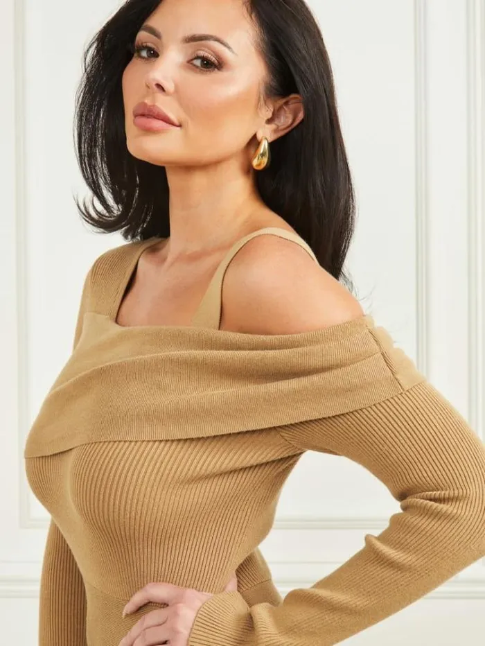 Women Dresses Marciano Dinah Fit and Flare Dress Macchiato Multi Women Dresses Marciano Dinah Fit and Flare Dress Macchiato Multi