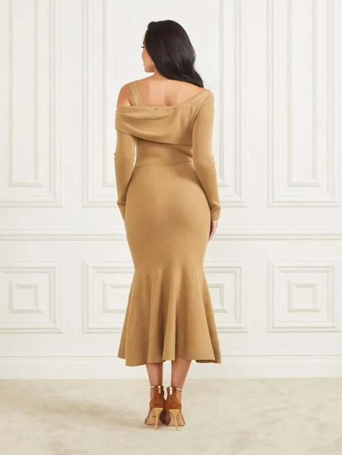 Women Dresses Marciano Dinah Fit and Flare Dress Macchiato Multi Women Dresses Marciano Dinah Fit and Flare Dress Macchiato Multi