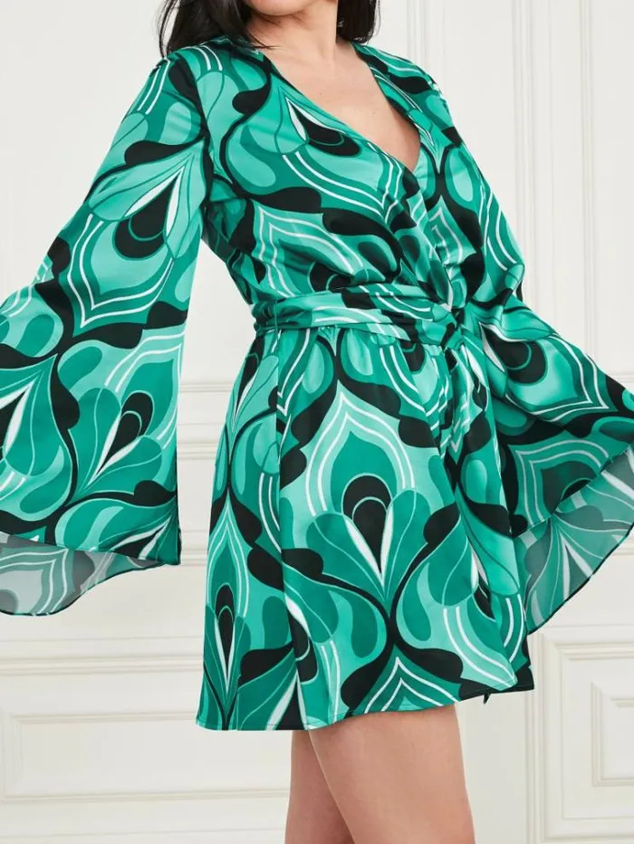 Women Dresses Marciano Emaya Romper Emerald City Print