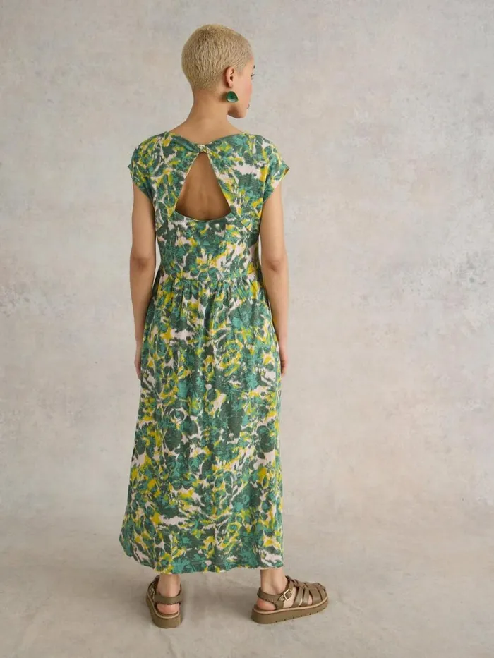 Women DRESSES White Stuff Addison Cotton Jersey Dress Teal Print