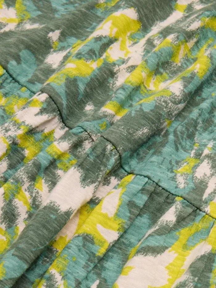 Women DRESSES White Stuff Addison Cotton Jersey Dress Teal Print