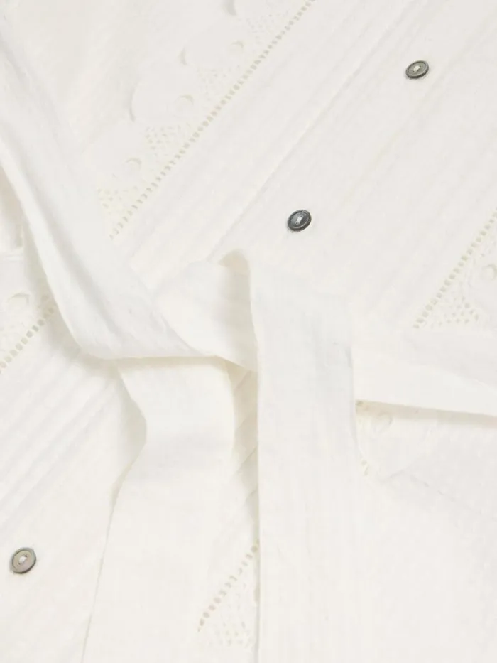 Women DRESSES White Stuff Daisy Broderie Shirt Dress Brilliant White