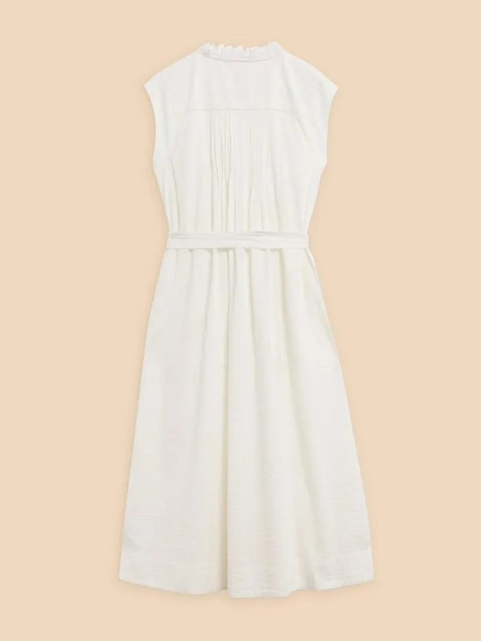 Women DRESSES White Stuff Daisy Broderie Shirt Dress Brilliant White