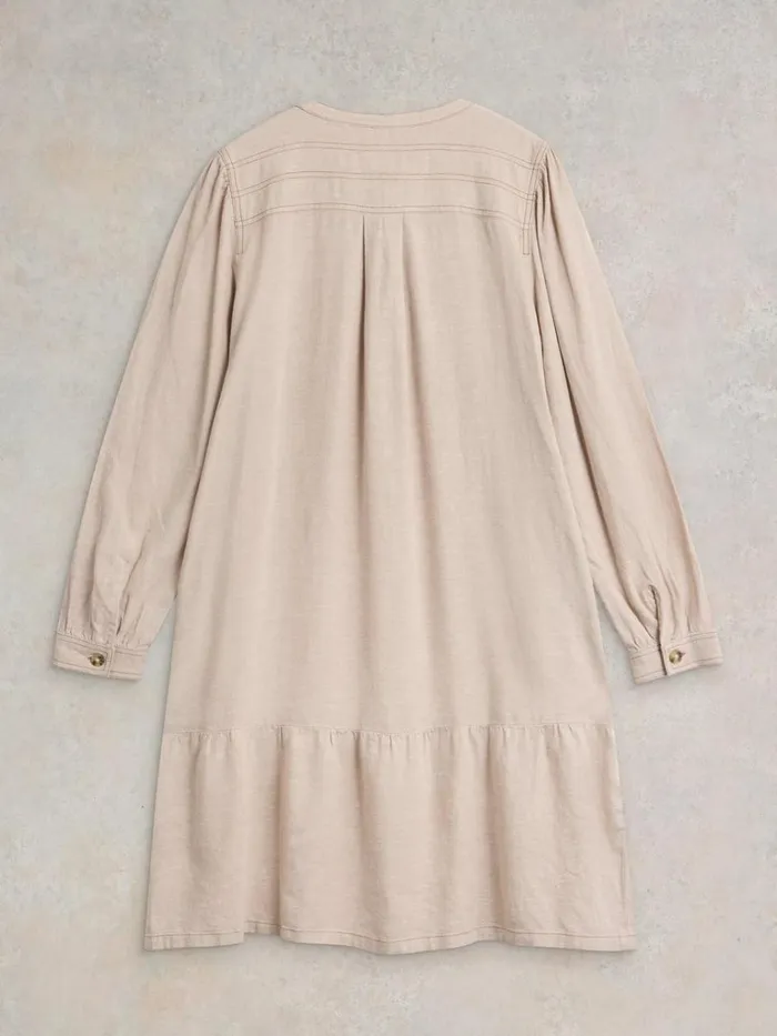Women DRESSES White Stuff Norma Linen Blend Dress Light Natural Women DRESSES White Stuff Norma Linen Blend Dress Light Natural