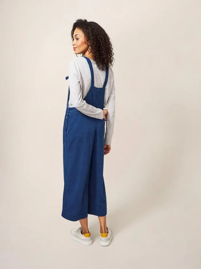 Women DUNGAREES and JUMPSUITS White Stuff Debbie Jersey Dungaree Mid Denim
