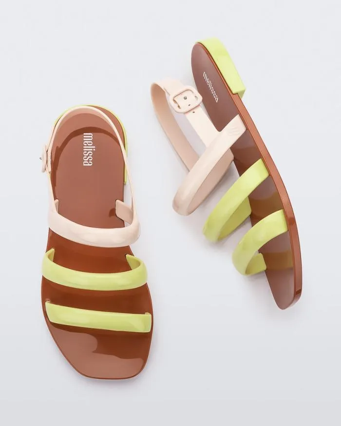 Women Essential Wave Brownyellow Melissa Sandals