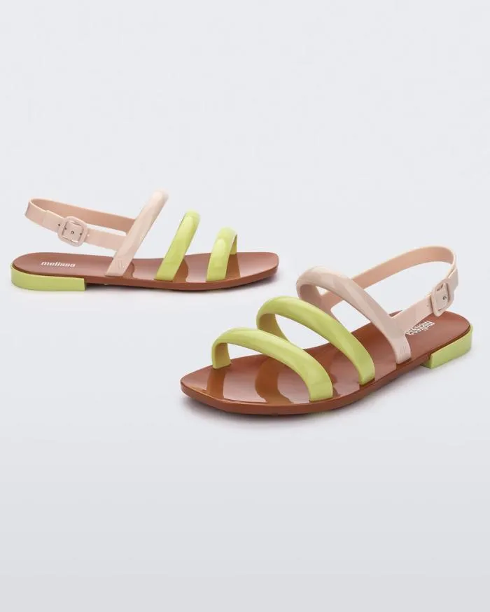Women Essential Wave Brownyellow Melissa Sandals