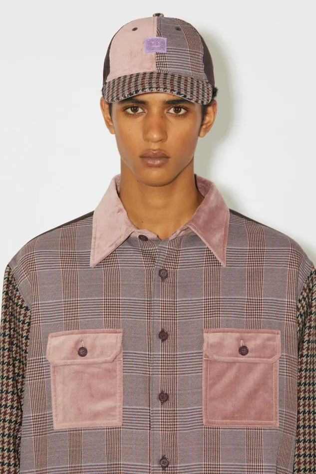 Women Face Patch Cap Pinkpurple Acne Studios Hats