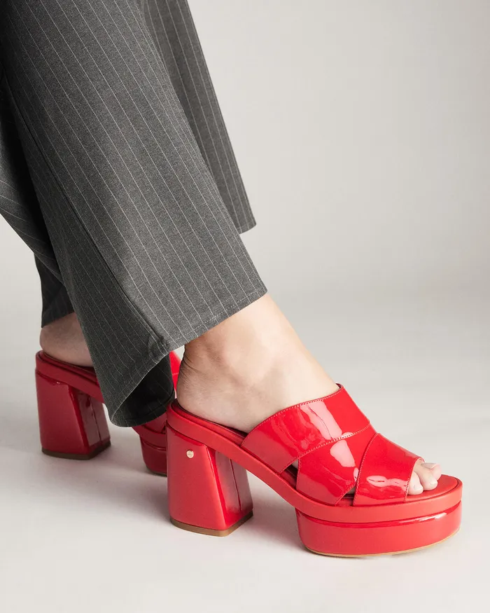 Women Faye high heel platform sandals red patent HIGH SANDALS jomercer Women Faye high heel platform sandals red patent HIGH SANDALS jomercer