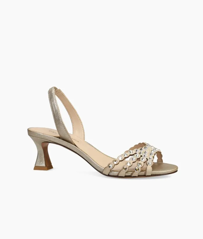 Women Felice Low Heel 8211 Platinum Gold Pelle Moda Low Heels Women Felice Low Heel 8211 Platinum Gold Pelle Moda Low Heels
